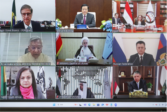 应勇视频出席第七次金砖国家总检察长会议并作主旨发言3